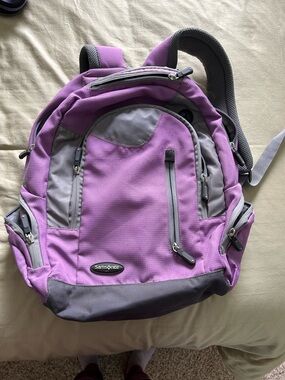 Samsonite Lavender Purple and Gray Travel Backpack